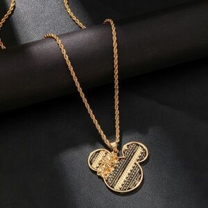 Polynesian Style Mickey Mouse Pendant and Necklace Brand New